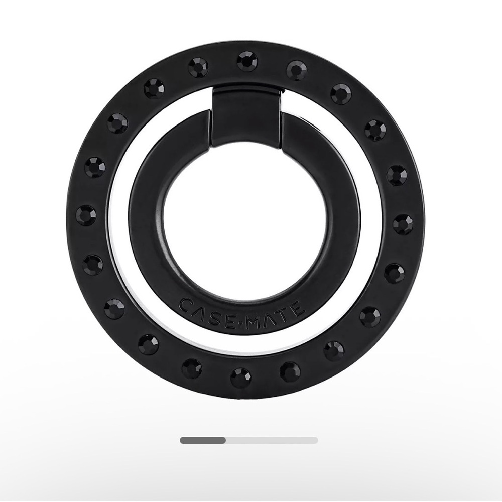 NEW Case-Mate MagSafe Ring Stand - Matte Black with Black Crystals